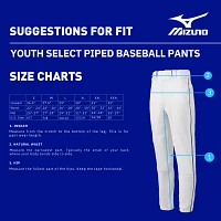 Mizuno Boys' Select Piped Baseball Pants