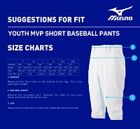 Mizuno Youth MVP Short Baseball Pant