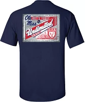 New World Graphics Men's Ole Miss Rebels Blue Ducks Unlimited Label T-Shirt