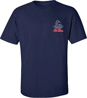 New World Graphics Men's Ole Miss Rebels Blue Ducks Unlimited Label T-Shirt