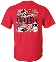 New World Graphics Men's Georgia Bulldogs Red Stickers T-Shirt