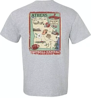 New World Graphics Men's Georgia Bulldogs Grey Vintage Map T-Shirt