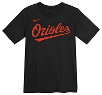 Nike Little Kids' Baltimore Orioles Adley Rutschman #35 Black Home T-Shirt