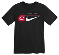 Nike Little Kids' Cincinnati Reds Black Swoosh Lock T-Shirt