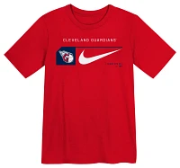 Nike Little Kids' Cleveland Guardians Red Swoosh Lock T-Shirt