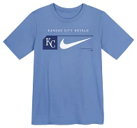 Nike Little Kids' Kansas City Royals Blue Swoosh Lock T-Shirt