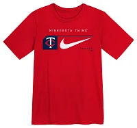 Nike Little Kids' Minnesota Twins Red Swoosh Lock T-Shirt