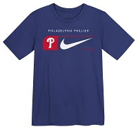 Nike Little Kids' Philadelphia Phillies Blue Swoosh Lock T-Shirt