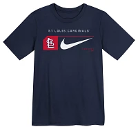 Nike Little Kids' St. Louis Cardinals Navy Swoosh Lock T-Shirt