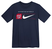 Nike Little Kids' Washington Nationals Navy Swoosh Lock T-Shirt