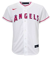 Nike Little Kids' Replica Los Angeles Angels Mike Trout #24 White Home Cool Base Jersey