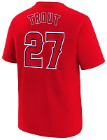 Nike Youth Los Angeles Angels Mike Trout #27 Red Home T-Shirt