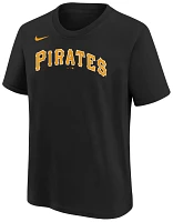 Nike Youth Pittsburgh Pirates Ke'Bryan Hayes #13 Black Home T-Shirt