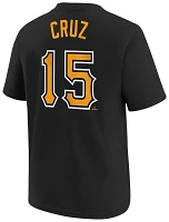 Nike Youth Pittsburgh Pirates Oneil Cruz #15 Black Home T-Shirt