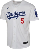 Nike Youth Los Angeles Dodgers Freddie Freeman #5 White Limited Vapor Jersey