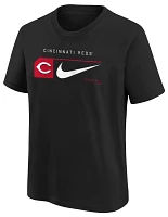 Nike Youth Cincinnati Reds Black Swoosh Lock T-Shirt