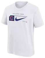 Nike Youth Chicago Cubs White Swoosh Lock T-Shirt