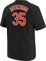 MLB Team Apparel Youth Baltimore Orioles Adley Rutschman #35 Black T-Shirt