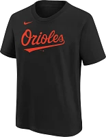 MLB Team Apparel Youth Baltimore Orioles Adley Rutschman #35 Black T-Shirt