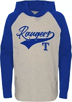 MLB Team Apparel Youth Texas Rangers Royal Bases Loaded Hooded Long Sleeve T-Shirt