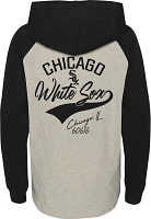 MLB Team Apparel Youth Chicago White Sox Black Bases Loaded Hooded Long Sleeve T-Shirt