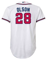 Nike Youth Atlanta Braves Matt Olson #28 White Home Cool Base Jersey