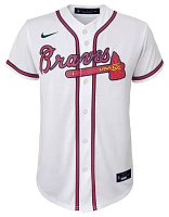 Nike Youth Atlanta Braves Ronald Acuña Jr. #13 White Home Cool Base Jersey