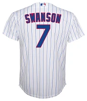 Nike Youth Chicago Cubs Dansby Swanson #7 White Home Cool Base Jersey