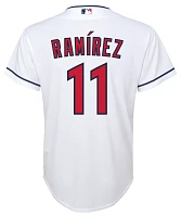 Nike Youth Cleveland Guardians José Ramírez #11 White Home Cool Base Jersey