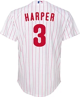 Nike Youth Philadelphia Phillies Bryce Harper #3 White Home Cool Base Jersey