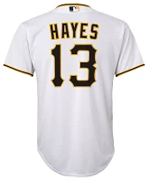 Nike Youth Pittsburgh Pirates Ke'Bryan Hayes #13 White Home Cool Base Jersey T-Shirt