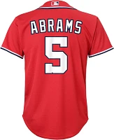 Nike Youth Washington Nationals CJ Abrams #5 Red Alternate Cool Base Jersey