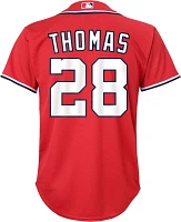 Nike Youth Washington Nationals Lane Thomas #28 Red Alternate Cool Base Jersey