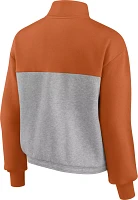 NCAA Women's Texas Longhorns Burnt Orange Iconic Fleece 1/4 Zip Jacket