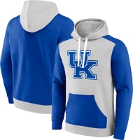 NCAA Men's Kentucky Wildcats Grey Colorblock Pullover Hoodie