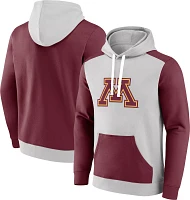 NCAA Men's Minnesota Golden Gophers Grey Colorblock Pullover Hoodie