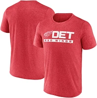 NHL Detroit Red Wings Logo Red Tri-Blend T-Shirt