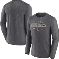 NHL Vegas Golden Knights Team Wordmark Heather Grey Long Sleeve Shirt