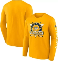 NHL Nashville Predators Graphic Sleeve Hit Gold Long Shirt