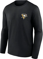 NHL Pittsburgh Penguins Shoulder Patch Black Long Sleeve Shirt