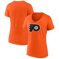 NHL Women's Philadelphia Flyers Team Orange V-Neck T-Shirt