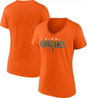 NCAA Women's Miami Hurricanes Orange Promo Logo T-Shirt