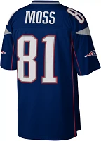 Mitchell & Ness Men's New England Patriots Randy Moss #81 2007 Navy Throwback Jersey