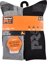 Timberland Pro Men's Half Cushion Crew Socks - 6 Pack