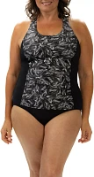 Dolfin Women's Aquashape Print Twist Back Tankini Swimsuit Top