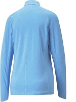 PUMA Women's Long Sleeve 1/4 Zip YouV Golf Shirt