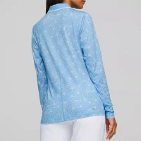 PUMA Women's YouV Island Flower Long Sleeve Golf Polo