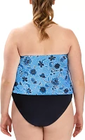 Dolfin Women's Printed Strapless One-Piece Swimsuit