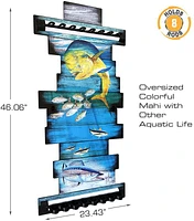 Rush Creek Guy Harvey Mahi Fishing Wall Storage Rack Rod Holder