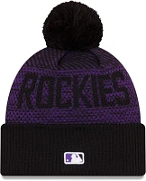 New Era Men's Colorado Rockies Black Authentic Collection Knit Hat